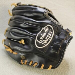 Louisville Slugger Baseball Glove‎ Kids 10.5 Inch Black Good L1050 Leather Palm